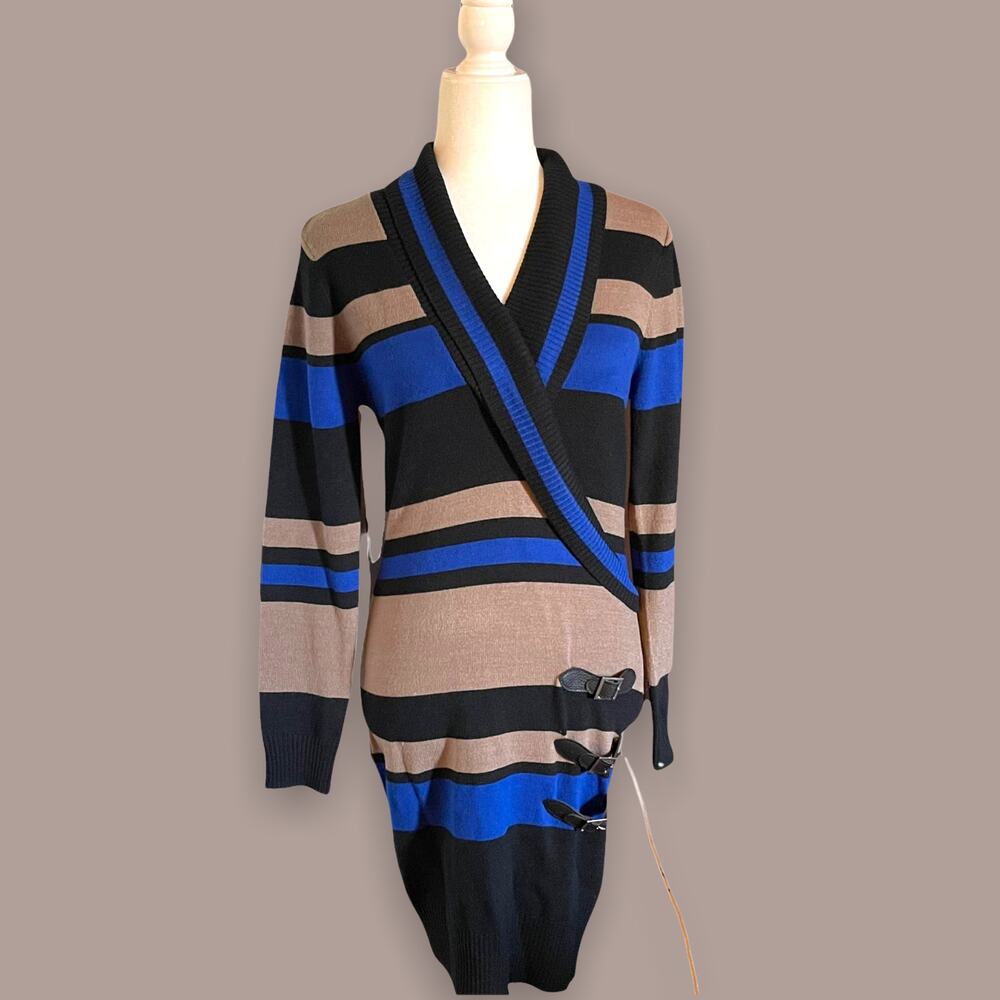 LONG SLEEVE V-NECK SWEATER DRESS-LIGHT WEIGHT & COMFY!